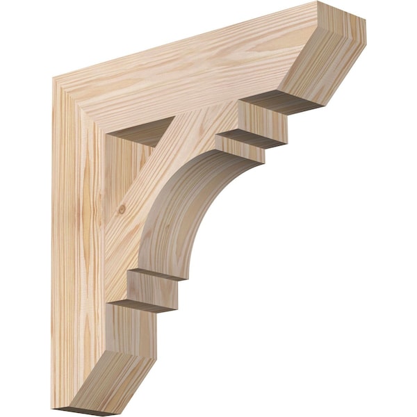 Ekena Millwork Merced Slat Smooth Bracket, Douglas Fir, 3 1/2"W x 16"D x 16"H BKT04X16X16MRC06SDF - main